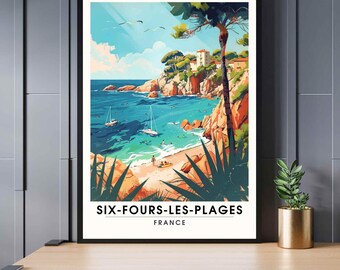 Cartel Six-Fours-les-Plages, Francia - Impresión Six-Fours-les-Plages - Cartel de verano