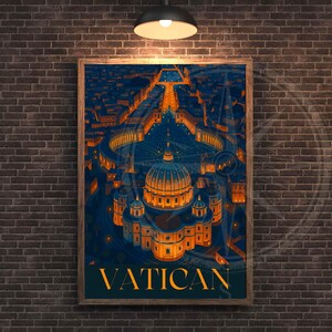 Vatican Poster | Vatican Travel Poster | St. Peter&#39;s Basilica