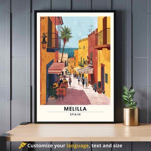 Affiche Melilla, Spanje | Melilla reisposter | In de straten van Melilla