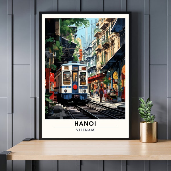 Impression Hanoi | Impression de voyage Hanoi, Vietnam | Rue de train de Hano