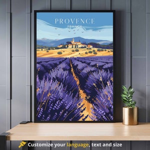 Provence Print - Travel to Provence, France  :  rolling lavender fields