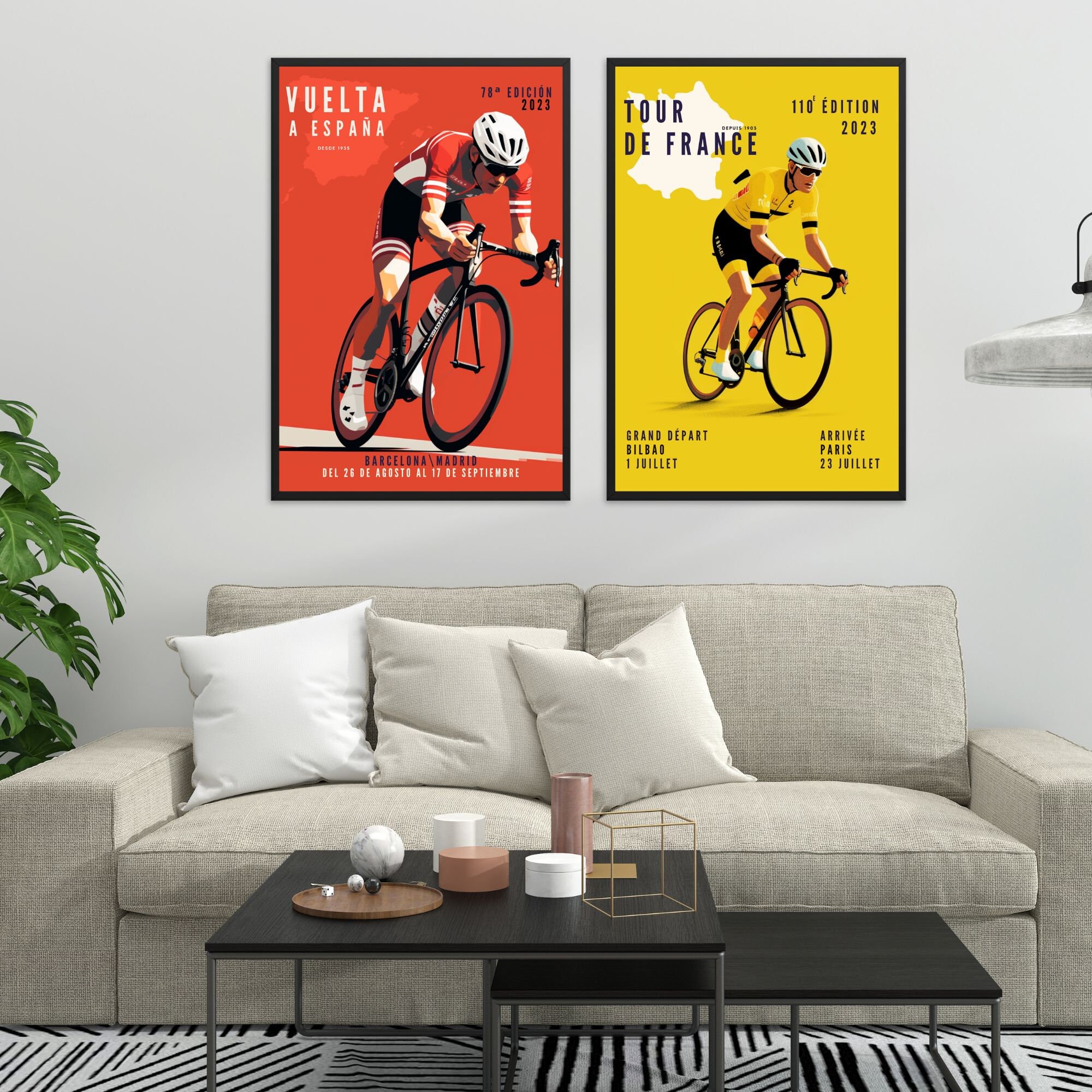 Lot De 2 Cartes Postales Officielles – Tour De France Cyclisme 2023