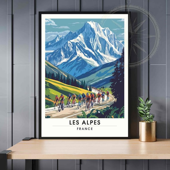 ポスター アルプス |アルプスの印象 |サイクリングポスター - Etsy 日本