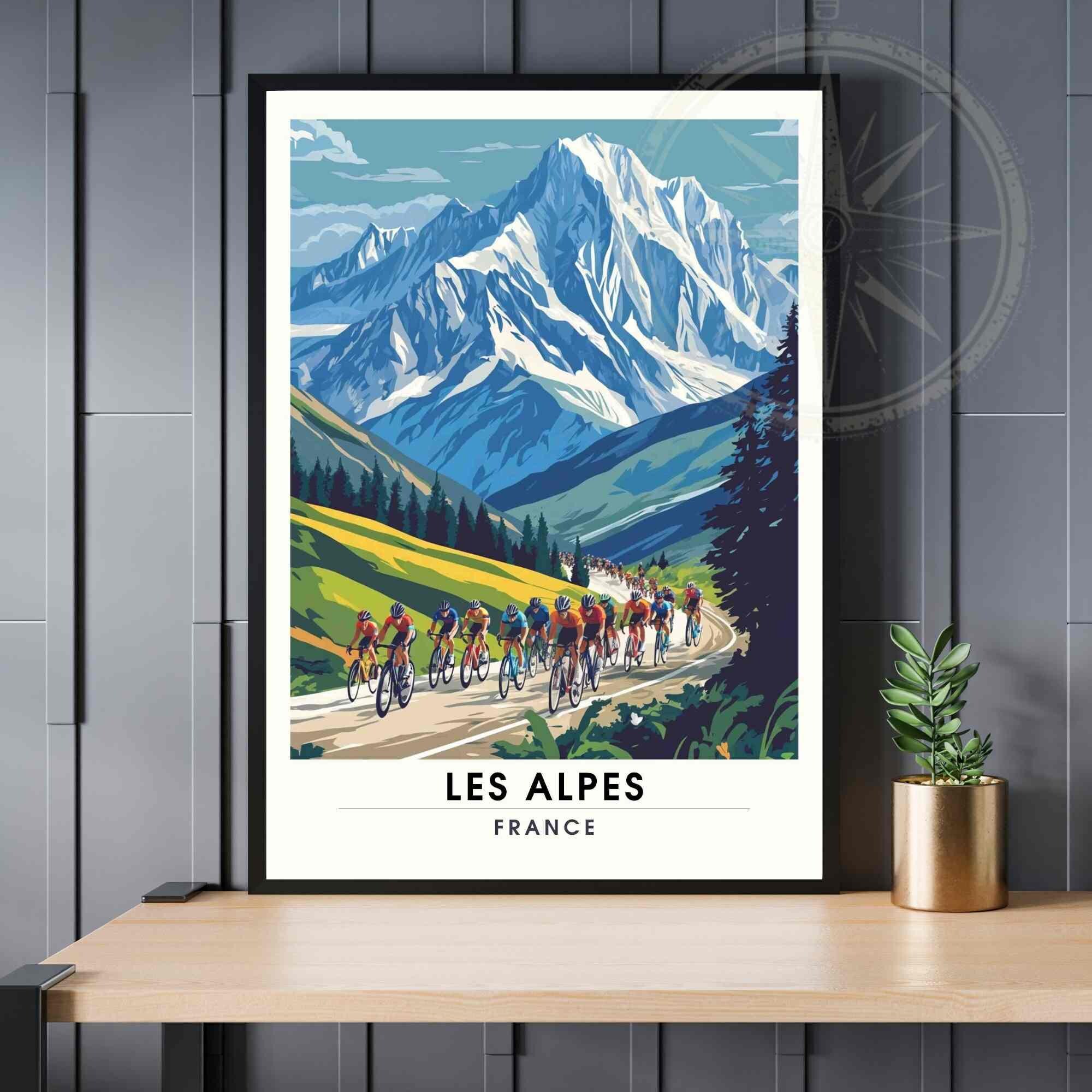 ポスター アルプス |アルプスの印象 |サイクリングポスター - Etsy 日本