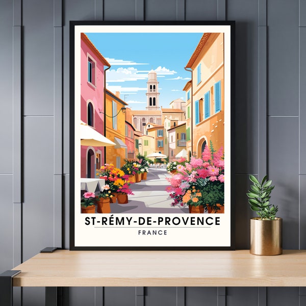 Affiche Saint-Rémy-de-Provence | Impression Saint-Rémy-de-Provence | affiche de voyage Saint-Rémy-de-Provence, France | Affiche Provence