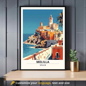 Affiche Melilla, Spanje | Melilla reisposter | Spanje afdrukken