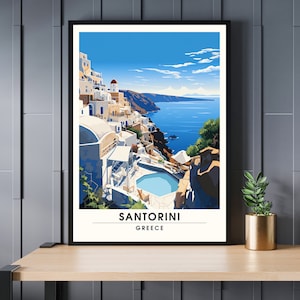 Print Santorini, Greece | Santorini travel poster