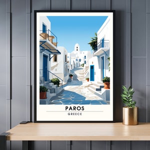 Print Paros | Travel Poster Paros, Greece