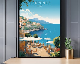 Sorrento poster | Wall Art | travel Poster  Italy| Italian Print | Amalfi Poster