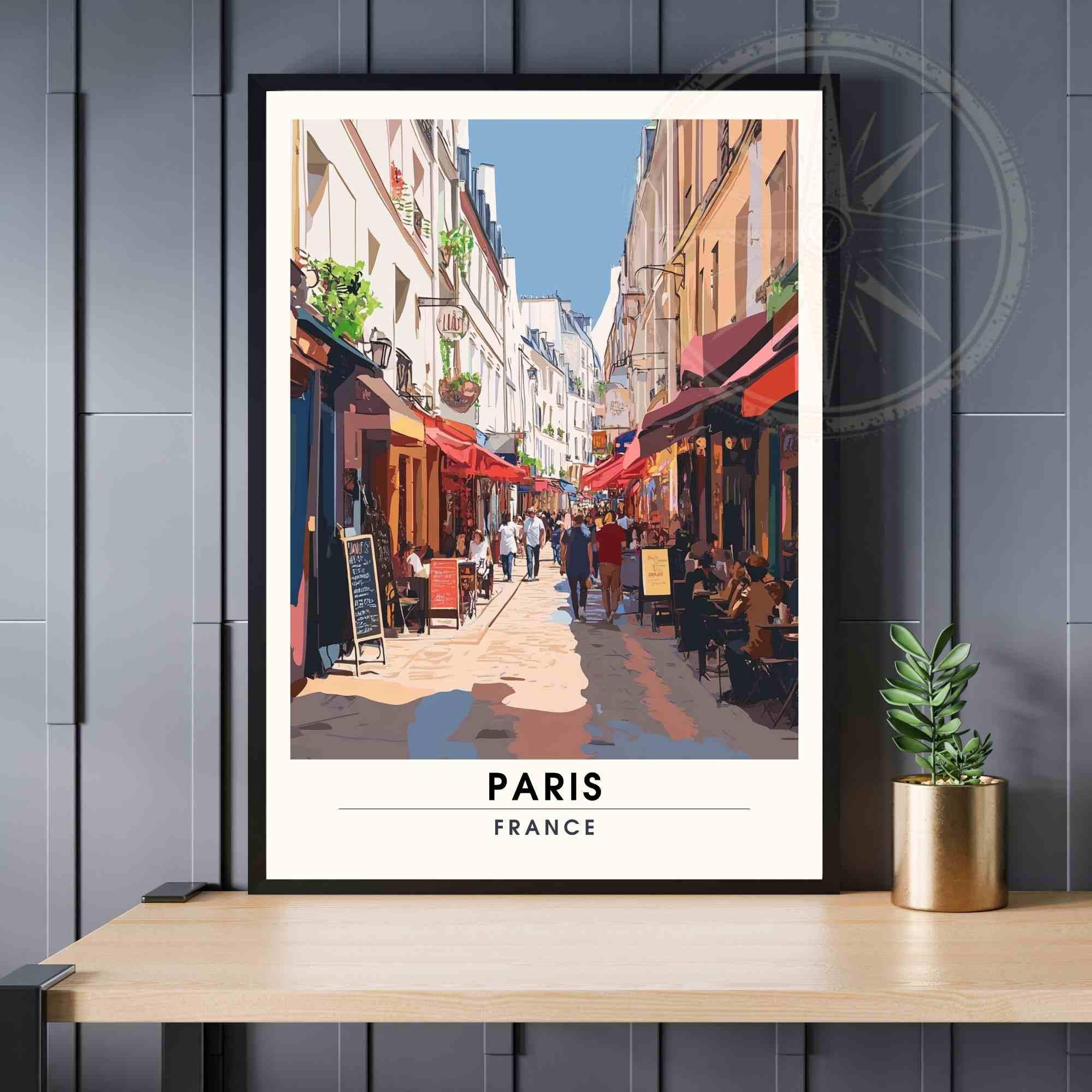 Paris Poster | Paris Travel Print | Rue Mouffetard - Etsy