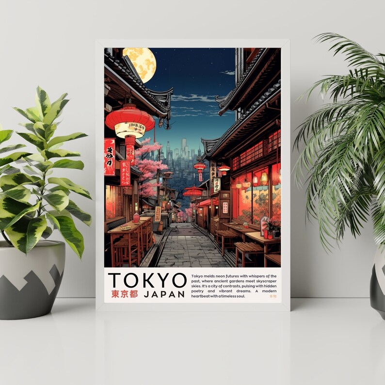 Japan Poster | Japan Print | Tokyo by Night Poster - Etsy