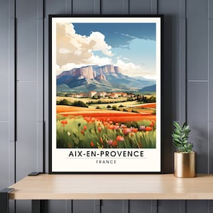 Printing Aix-en-Provence | Travel print Aix-en-Provence, France - Montagne Sainte-Victoire