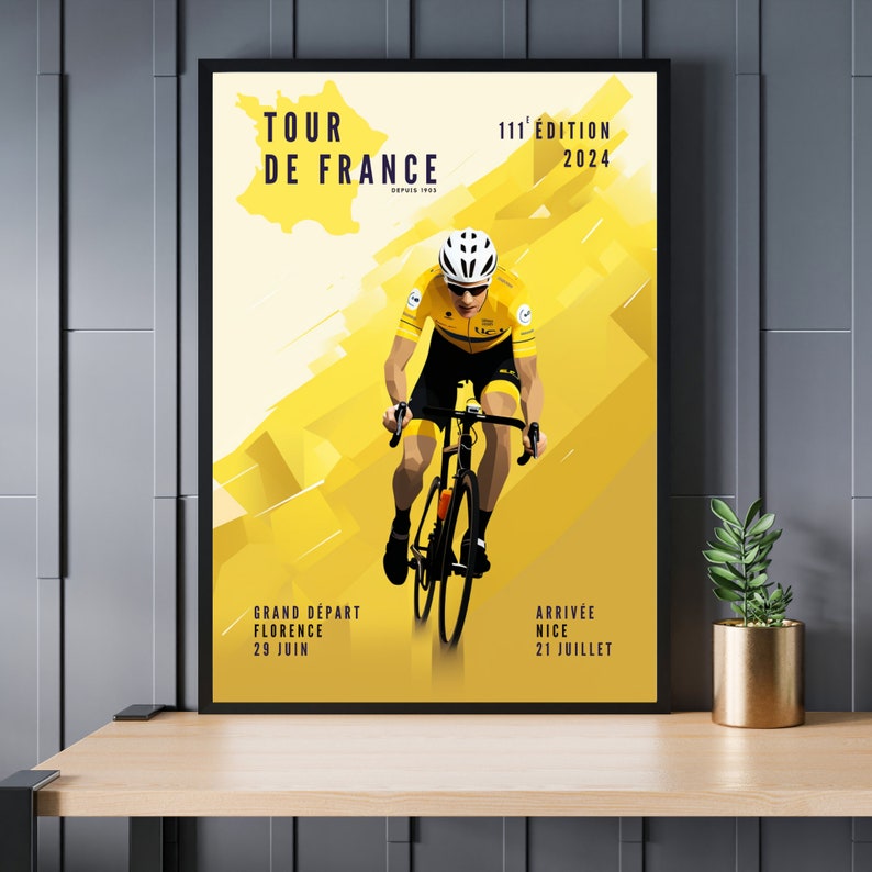 Official 2024 Tour De France Poster Etsy Australia