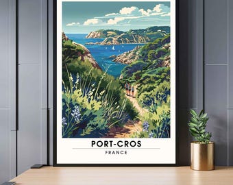 Affiche Port-Cros, France - Impression de voyage Port-Cros - Hyères