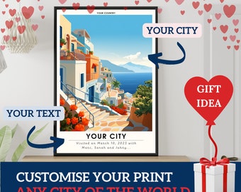 Benutzerdefinierter Druck | Benutzerdefiniertes Reiseposter | Personalisiertes Geschenk | Einzigartiges Geschenk | Benutzerdefiniertes Stadtposter