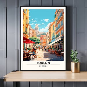 Toulon-Plakat | Toulon-Druck | Reiseplakat Toulon, Frankreich | Plakat der französischen Riviera