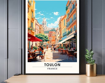 Toulon-Plakat | Toulon-Druck | Reiseplakat Toulon, Frankreich | Plakat der französischen Riviera