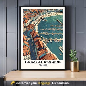 Poster Les Sables-d&#39;Olonne | Travel poster Les Sables-d&#39;Olonne, France