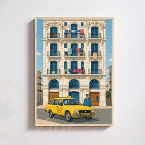 Algeria poster | Algiers print | Algerian culture | Algerian taxi