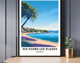 Cartel de Six-Fours-les-Plages, Francia - Impresión de Six-Fours-les-Plages
