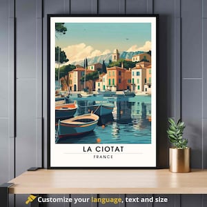 La Ciotat Poster, France - La Ciotat Print - Côte d&#39;Azur Souvenir