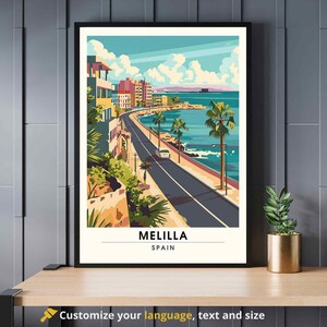 Affiche Melilla, Spanje | Melilla reisposter | Melilla-afdruk