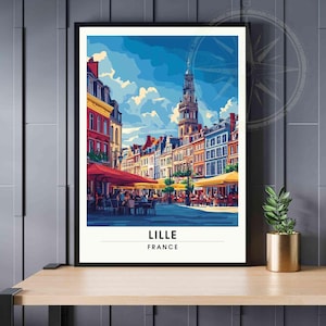 Cartel de Lille | Impresión de viaje Lille, Francia