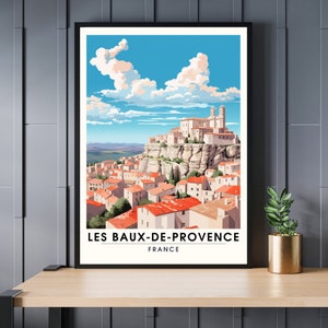 Poster Les Baux-de-Provence | Printing Les Baux-de-Provence | travel poster Les Baux-de-Provence, France | Provence poster