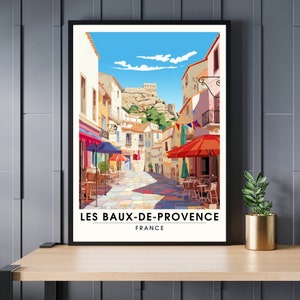 Poster Les Baux-de-Provence | Printing Les Baux-de-Provence | travel poster Les Baux-de-Provence, France | Provence poster