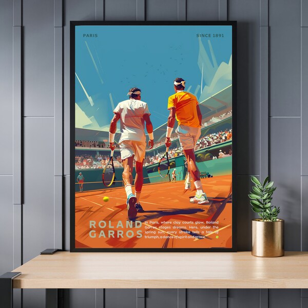 Impression Roland Garros | Affiche Roland Garros | Affiche Tennis