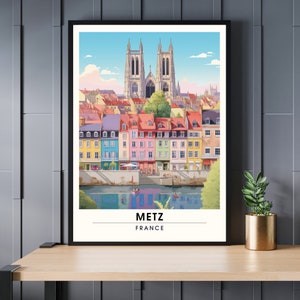 Metz poster travel print Metz, France image 1