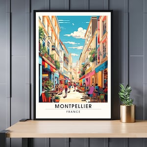 Montpellier Poster | Montpellier print | travel poster Montpellier, France