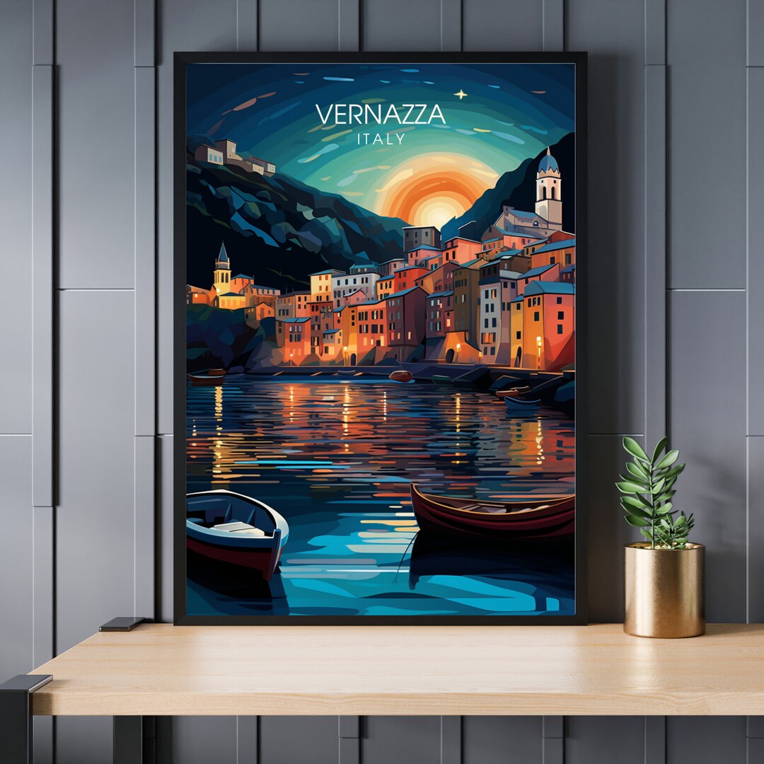 Vernazza Poster, Italy | Vernazza Travel Print | Cinque Terre Travel ...