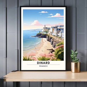 Stampa Dinard | Poster di viaggio Dinard | Stampa di viaggio a Dinard, Francia | Manifesto della Bretagna