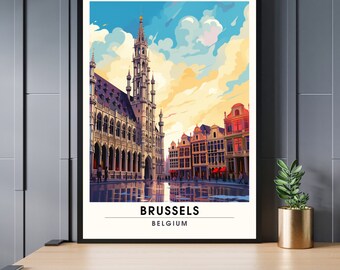 Printing Brussels, Belgium | Brussels travel print