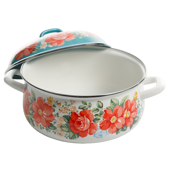 The Pioneer Woman Vintage Floral 4 Quart Dutch Oven With Lid 