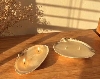 Set of 2 Shell Candles, Hand-Poured Seashell Candles, Ocean Home Decor, Unique Gift | The Venus Atelier