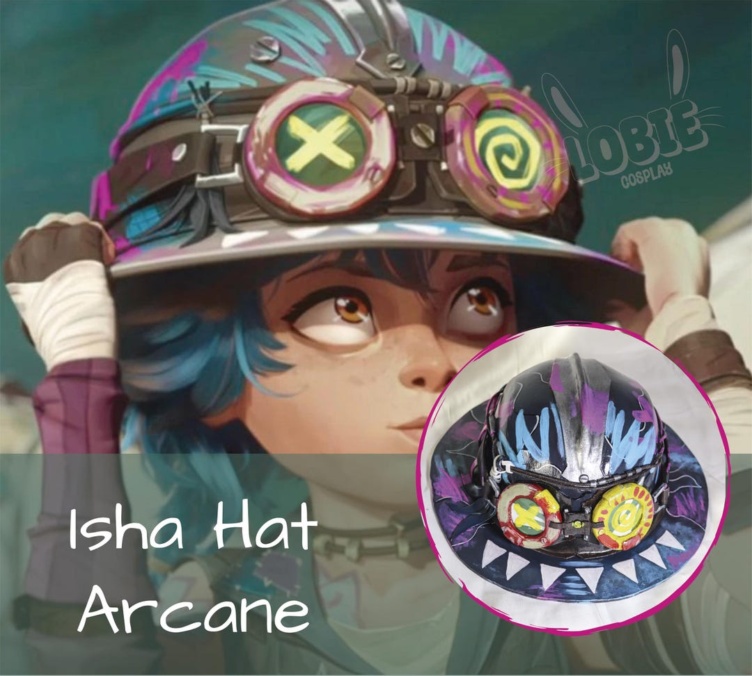 league-of-legends-isha-hat-arcane-jinx-cosplay-etsy