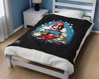 Has Anyone Seen Bowser? Nintendo Mario Gamer gift Velveteen Plush Blanket