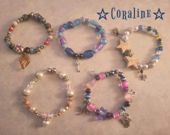 4 pcs mystery glass beaded bracelet and necklace pack