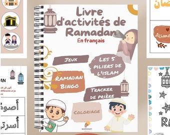 Livre d'activités Ramadan | Feuilles de travail Ramadan | Imprimable Ramadan | Coloriage Ramadan | Apprentissage Ramadan pour les enfants |