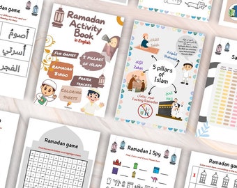 Ramadan activity book in English | Translated Ramadan worksheets | Ramadan printable | Instant download | Learn about Ramadan | Islamic art