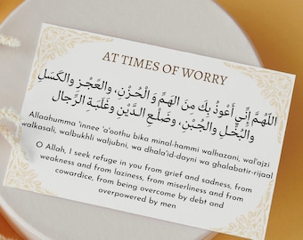 70 Daily Dua Cards | Islamic Pocket Flash Cards | Framed dua poster| Muslim Printable Daily Dua | Ramadan Dua Cards | Dua for each situation