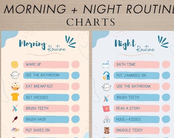 Morning Routine for Kids | Night Routine | Ready for School Chart | Tasks and Responsibility Checklist for Kids | Kids Checklist | ADHD |
