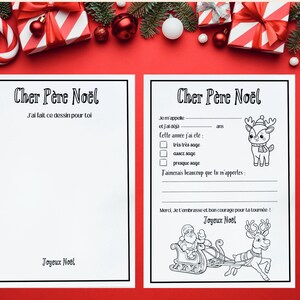 Lettre au Père Noël + Livre de Coloriage de Noël Lettre des enfants au Père Noël | Noël imprimable Lista de lembranças de Noël | Cadeaux Noël