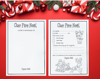 Könnte beinhalten: Ein druckbarer Weihnachtsbrief an den Weihnachtsmann für Kinder. Der Brief enthält Platz für den Namen des Kindes, sein Alter und wie gut es sich dieses Jahr benommen hat. Außerdem gibt es Platz für das Kind, um aufzuschreiben, was es sich zu Weihnachten wünscht. Der Brief ist mit einem Rentier und dem Weihnachtsmann verziert.
