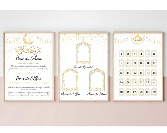 Modèle De Calendrier Ramadan Style Papier