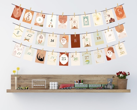 Ramadan Calendar | Ramadan activities for kids | Ramadan planner | Bunting Calendar | Muslim kids | Ramadan learning activities