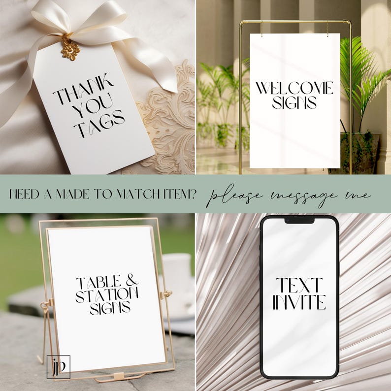 a collage of photos with a sign and a phone