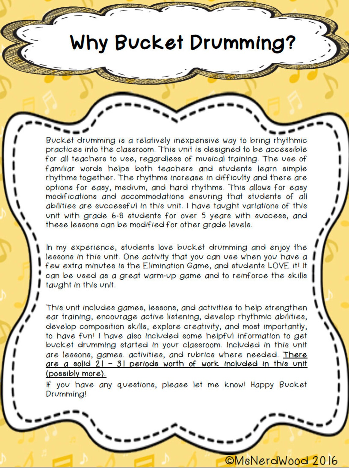 Bucket Drumming Unit music Teaching Resource Etsy